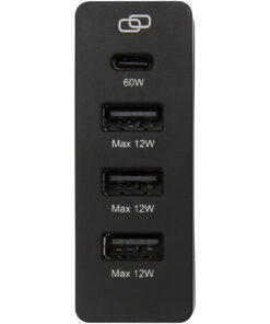 ADAPT PD-Powerstation aus recyceltem Kunststoff, 72W schwarz 14 12433090 D1