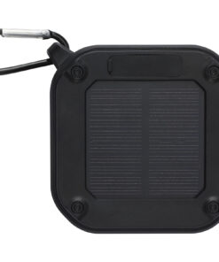 Solo 3W IPX5 Solar Bluetooth®-Lautsprecher aus recyceltem RCS Kunststoff mit Karabinerhaken schwarz 11 12434790 B1