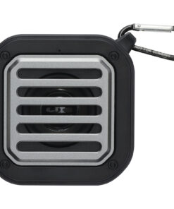 Alternative view of Solo 3W IPX5 Solar Bluetooth®-Lautsprecher aus recyceltem RCS Kunststoff mit Karabinerhaken schwarz