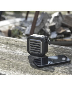 Solo 3W IPX5 Solar Bluetooth®-Lautsprecher aus recyceltem RCS Kunststoff mit Karabinerhaken schwarz 15 12434790 M1