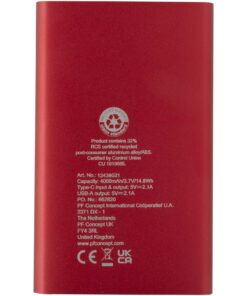 Pep 4000 mAh Type-C Powerbank aus recyceltem Aluminium 11 12438021 B1