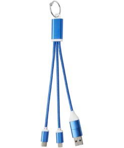 Alternative view of Metal 4-in-1 Ladekabel aus recyceltem Aluminium mit Schlüsselanhänger