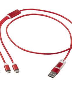 Versatile 5-in-1 Ladekabel aus recyceltem Aluminium