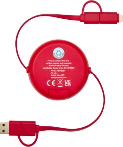 Alasia 100 cm 5-in-1 Kabel aus recyceltem Kunststoff und Aluminium, einziehbar, für Datenübertragung und mit 45W Schnellladun 11 12442021 B1