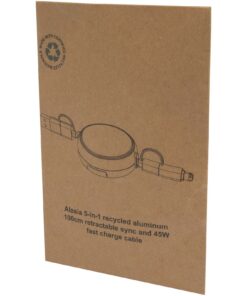 Alasia 100 cm 5-in-1 Kabel aus recyceltem Kunststoff und Aluminium, einziehbar, für Datenübertragung und mit 45W Schnellladun 15 12442021 P1