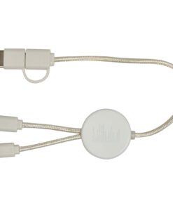 Chechia 30 cm 5-in-1 Kabel aus recyceltem Kunststoff für Datenübertragung und 27W Schnellladung mit Bambusdetails 11 12442101 B1