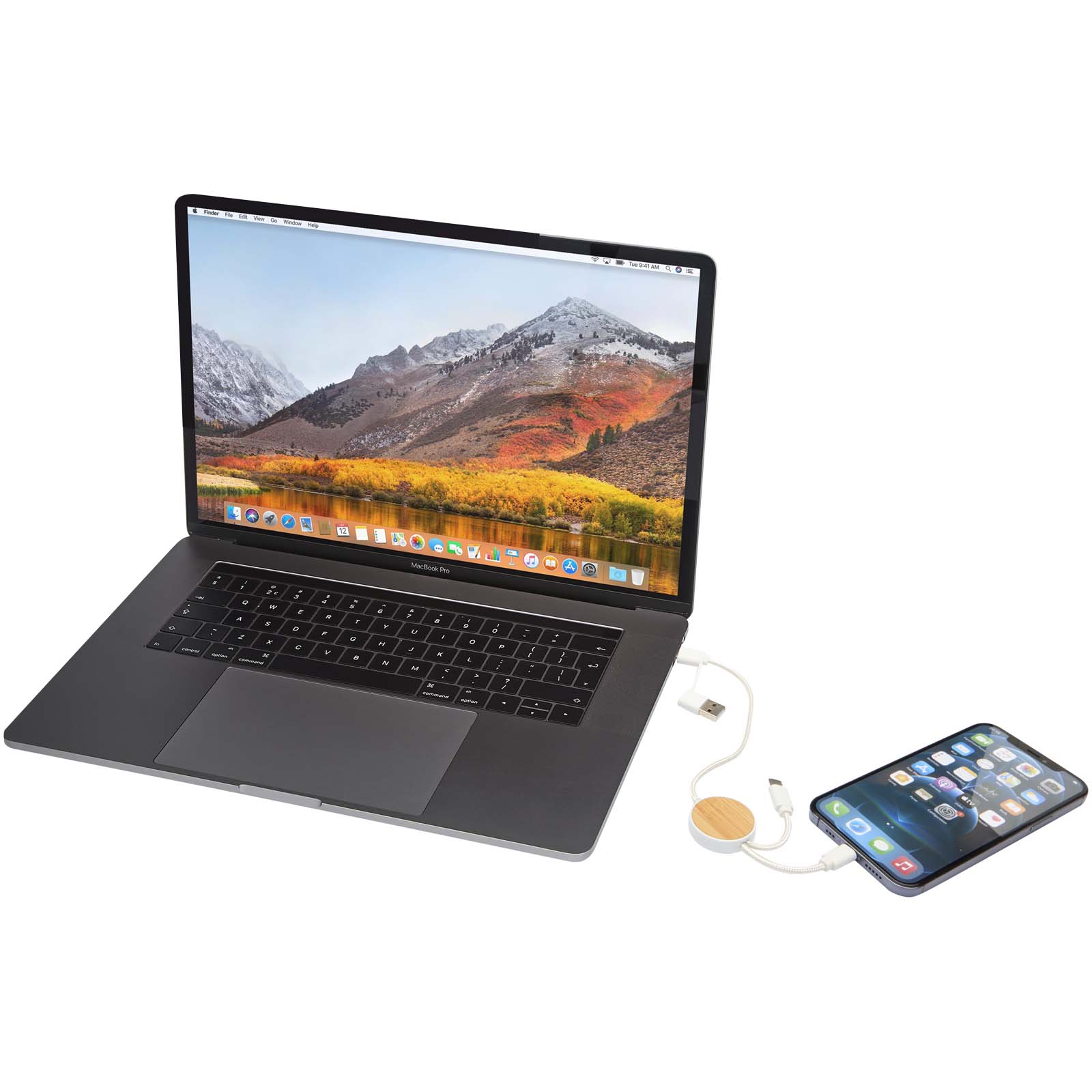 Chechia 30 cm 5-in-1 Kabel aus recyceltem Kunststoff für Datenübertragung und 27W Schnellladung mit Bambusdetails 8 Chechia 30 cm 5-in-1 Kabel aus recyceltem Kunststoff für Datenübertragung und 27W Schnellladung mit Bambusdetails – Bild 6