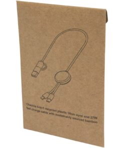 Chechia 30 cm 5-in-1 Kabel aus recyceltem Kunststoff für Datenübertragung und 27W Schnellladung mit Bambusdetails 15 12442101 P1
