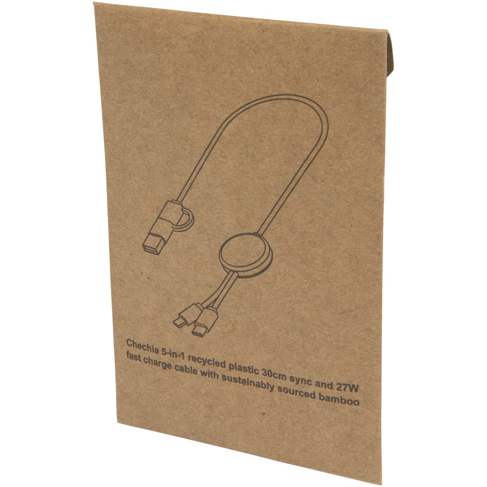 Chechia 30 cm 5-in-1 Kabel aus recyceltem Kunststoff für Datenübertragung und 27W Schnellladung mit Bambusdetails 9 Chechia 30 cm 5-in-1 Kabel aus recyceltem Kunststoff für Datenübertragung und 27W Schnellladung mit Bambusdetails – Bild 7