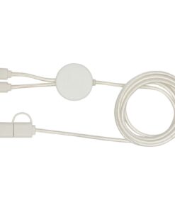 Chechia 150 cm 5-in-1 Kabel aus recyceltem Kunststoff für Datenübertragung und 27W Schnellladung mit Bambusdetails 11 12442201 B1