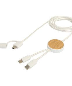 Chechia 150 cm 5-in-1 Kabel aus recyceltem Kunststoff für Datenübertragung und 27W Schnellladung mit Bambusdetails 13 12442201 E2