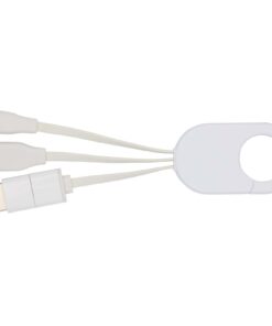 Alternative view of Troop 4-in-1 Ladekabel aus recyceltem Kunststoff weiss