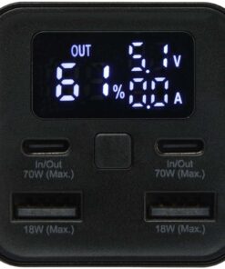 Acamar 70 W 20.000 mAh Laptop Powerbank aus recyceltem Aluminium schwarz 17 12444090 D1