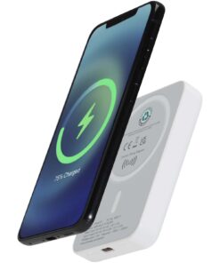 Acrab 15 W 5.000 mAh magnetische kabellose Powerbank mit 20 W PD aus recyceltem Kunststoff