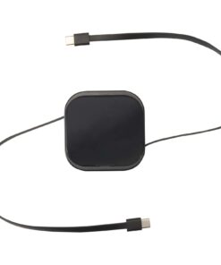 Alternative view of Gloas Aufrollbares 5 in 1 Kabel aus Recyclingmaterial mit Datensynchronisierung und 100 W Schnellladefunktion sowie Smartphon