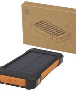 Altair 10 W 5000 mAh robuste Solar Powerbank aus recyceltem Kunststoff mit integrierter Taschenlampe