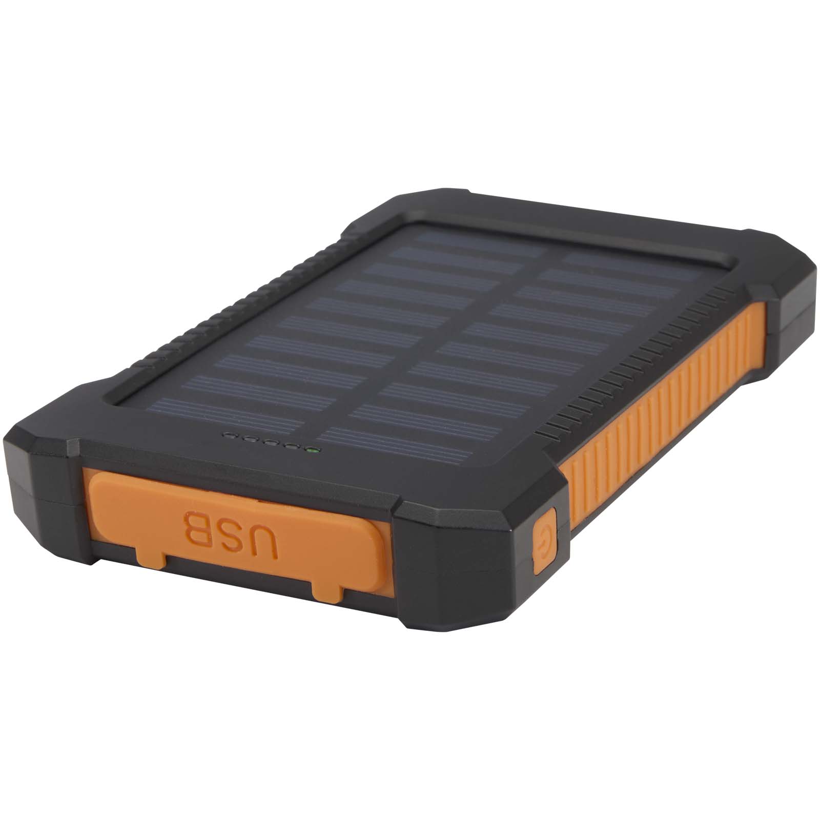 Altair 10 W 5000 mAh robuste Solar Powerbank aus recyceltem Kunststoff mit integrierter Taschenlampe schwarz 6 Altair 10 W 5000 mAh robuste Solar Powerbank aus recyceltem Kunststoff mit integrierter Taschenlampe schwarz – Bild 4