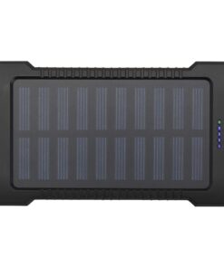 Alternative view of Altair 10 W 5000 mAh robuste Solar Powerbank aus recyceltem Kunststoff mit integrierter Taschenlampe schwarz