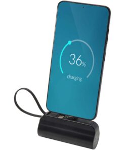 Home 20 Alnair 10 W 5000 mAh Typ C Powerbank aus recyceltem Kunststoff mit integriertem Klappständer und 2 in 1 Kabel