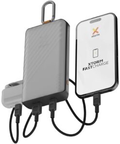 Xtorm XG2S101 Go2 10.000 mAh 15W Solar Powerbank mit Lampe kohle 11 12447984 E1