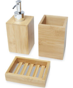 Hedon 3-teiliges Bambus Badezimmer-Set