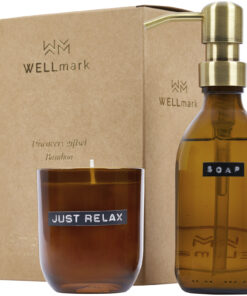 Wellmark Discovery Seifenspender und Duftkerze ´Bambus´-Set