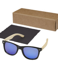 Taiyō verspiegelte polarisierte Sonnenbrille aus rPET/Bambus in Geschenkbox holz 10 12700171 E2