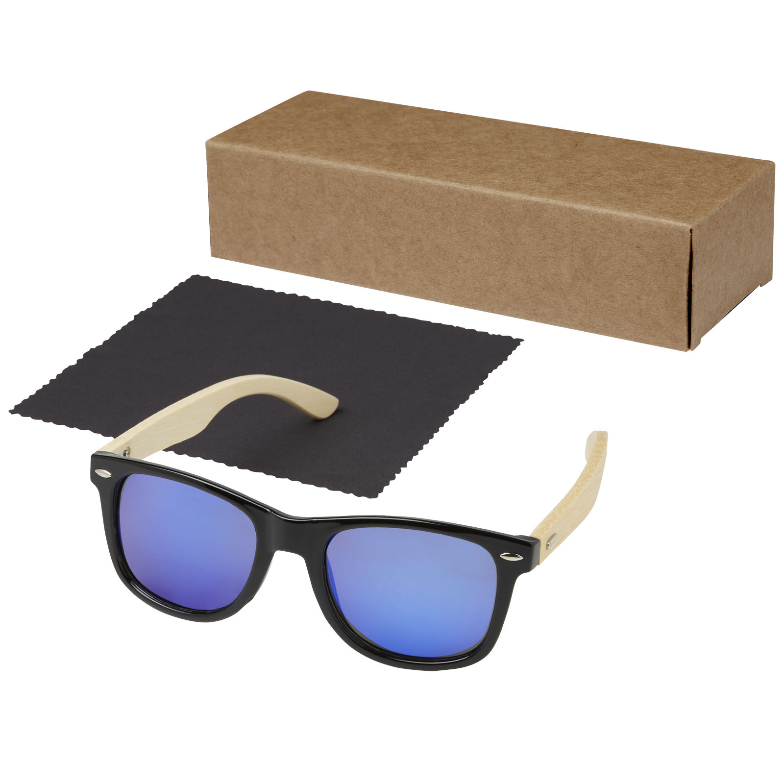 Taiyō verspiegelte polarisierte Sonnenbrille aus rPET/Bambus in Geschenkbox holz 6 Taiyō verspiegelte polarisierte Sonnenbrille aus rPET/Bambus in Geschenkbox holz – Bild 4