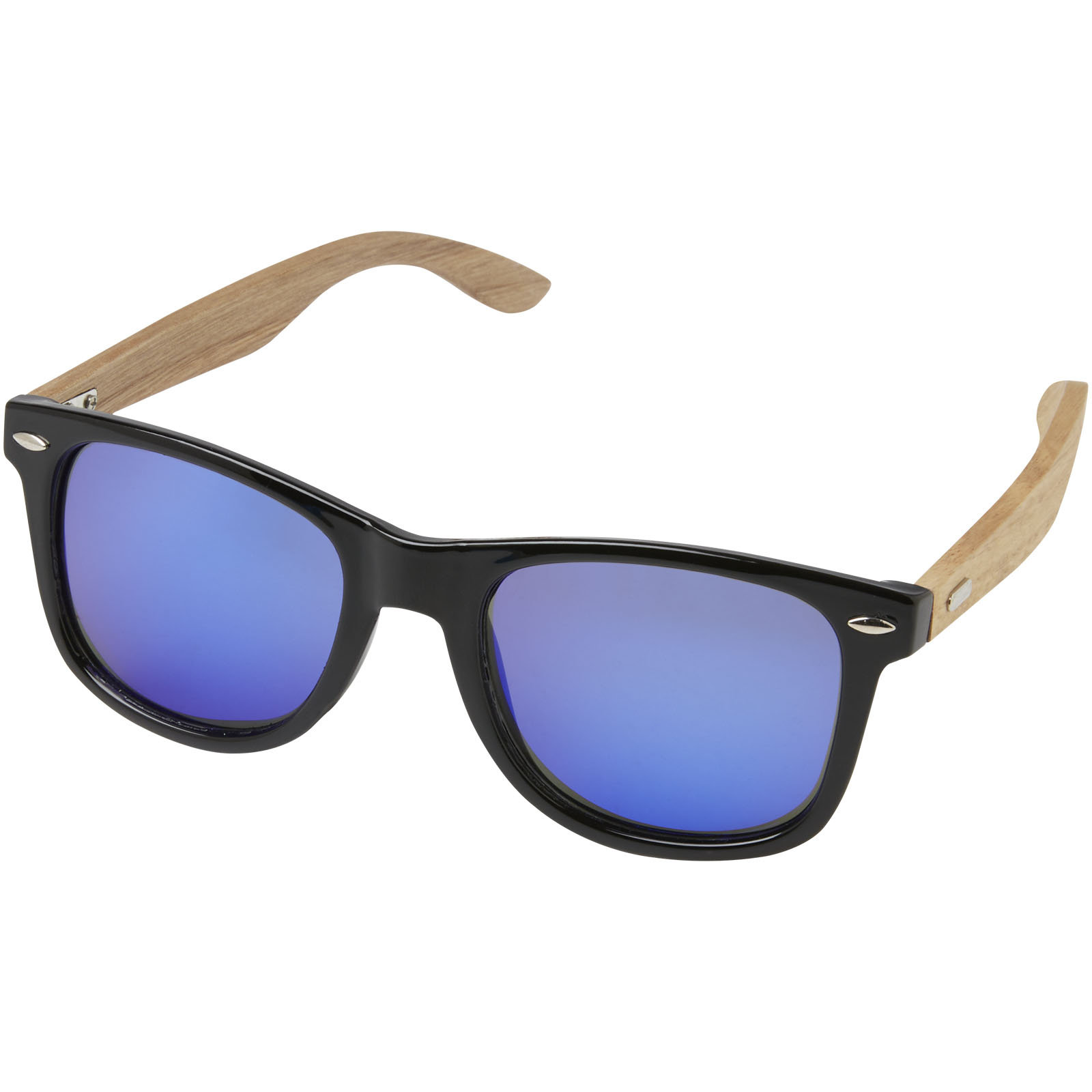 Hiru verspiegelte polarisierte Sonnenbrille aus rPET/Holz in Präsentbox holz 3 Hiru verspiegelte polarisierte Sonnenbrille aus rPET/Holz in Präsentbox
