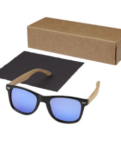 Hiru verspiegelte polarisierte Sonnenbrille aus rPET/Holz in Präsentbox holz 11 12700271 E2