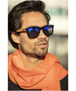 Hiru verspiegelte polarisierte Sonnenbrille aus rPET/Holz in Präsentbox holz 13 12700271 M1