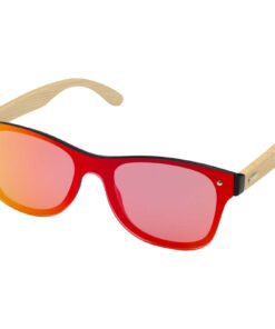 Tan Sonnenbrille mit Bambusbügeln