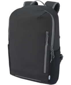 Aqua wasserabweisender 15" Laptop-Rucksack aus GRS Recyclingmaterial 21 L
