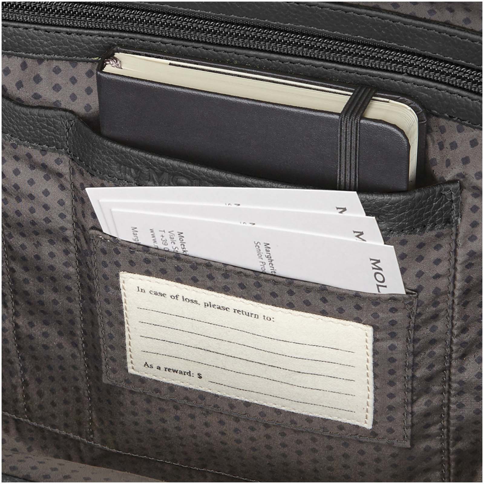 Moleskine Classic Rucksack aus Leder schwarz 8 Moleskine Classic Rucksack aus Leder schwarz – Bild 6