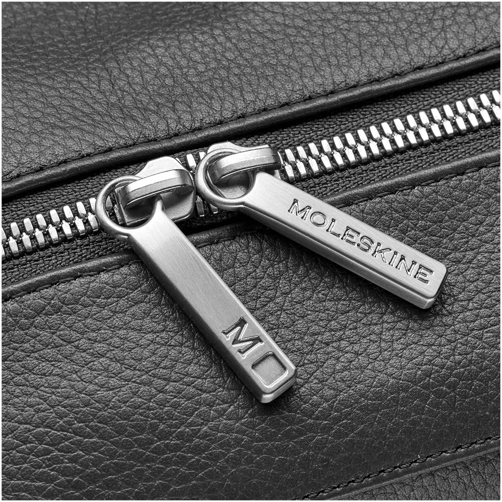 Moleskine Classic Rucksack aus Leder schwarz 10 Moleskine Classic Rucksack aus Leder schwarz – Bild 8