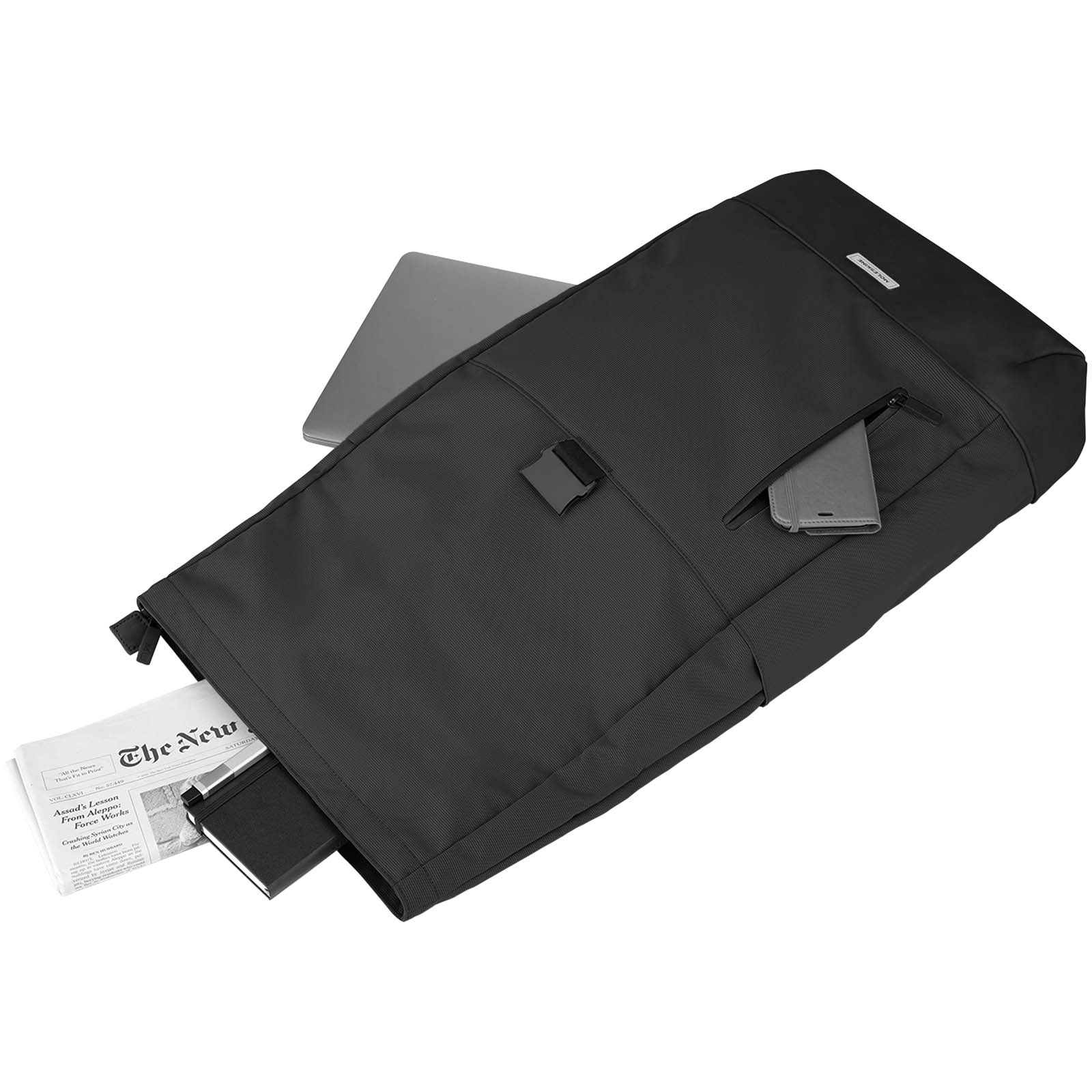 Moleskine Metro Rolltop Rucksack schwarz 6 Moleskine Metro Rolltop Rucksack schwarz – Bild 4