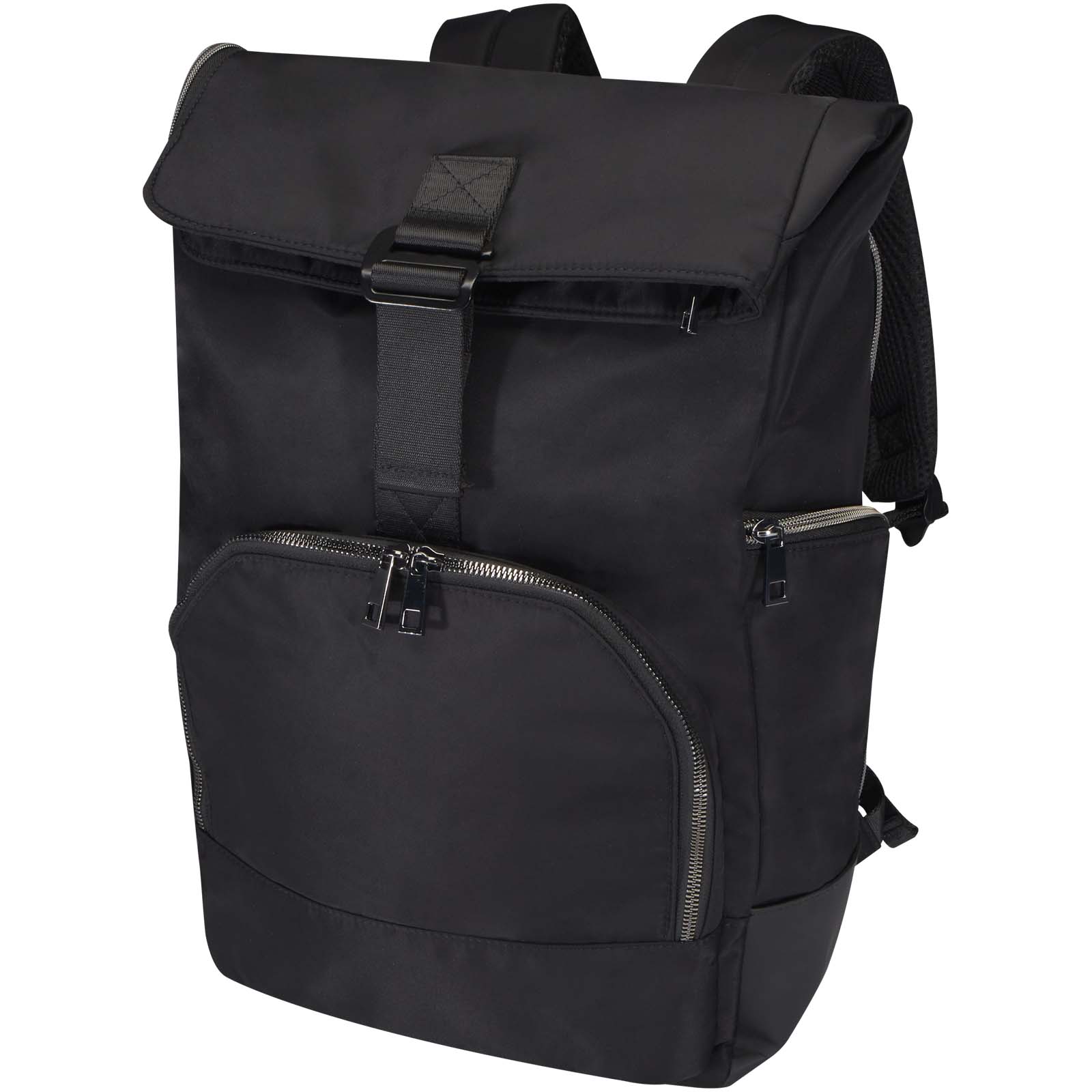 Rhine 15" Rolltop-Rucksack aus recyceltem GRS-Material 18 L schwarz 3 Rhine 15" Rolltop-Rucksack aus recyceltem GRS-Material 18 L