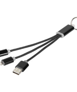 Metal 3-in-1 Ladekabel mit Schlüsselanhänger
