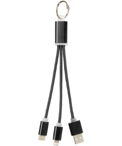 Alternative view of Metal 3-in-1 Ladekabel mit Schlüsselanhänger