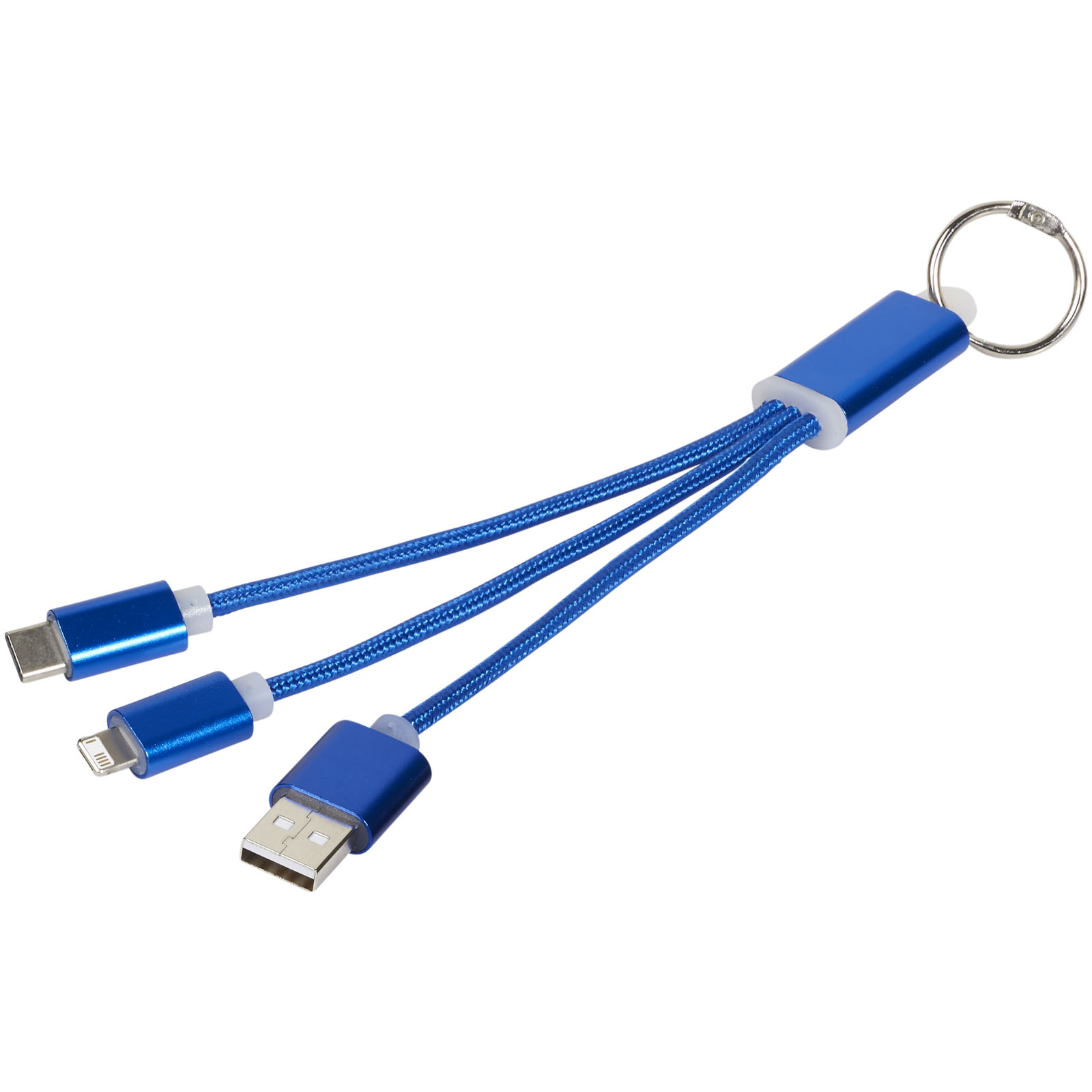 Metal 3-in-1 Ladekabel mit Schlüsselanhänger 3 Metal 3-in-1 Ladekabel mit Schlüsselanhänger
