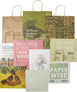 Alternative view of Musterbox mit Tüten aus Kraftpapier und landwirtschaftlichen Reststoffen weiss