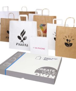 Musterbox mit Tüten aus Kraftpapier