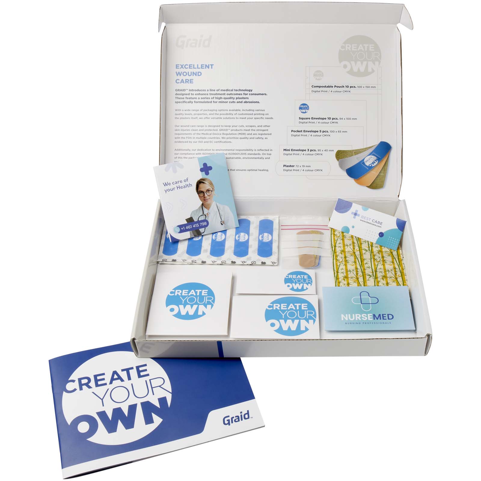 Musterbox mit Pflastern weiss 5 Musterbox mit Pflastern weiss – Bild 3