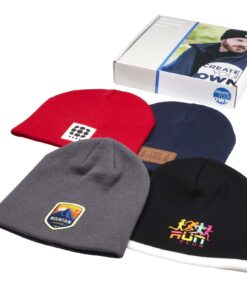 Musterbox mit Mützen