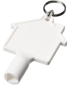 Maximilian Universalschlüssel in Hausform als Schlüsselanhänger aus recyceltem Kunststoff