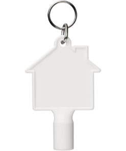Alternative view of Maximilian Universalschlüssel in Hausform als Schlüsselanhänger aus recyceltem Kunststoff