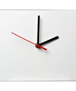 Alternative view of Brite-Clock® rechteckige Wanduhr schwarz