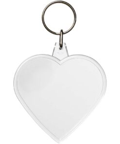 Alternative view of Combo Schlüsselanhänger in Herzform transparent klar