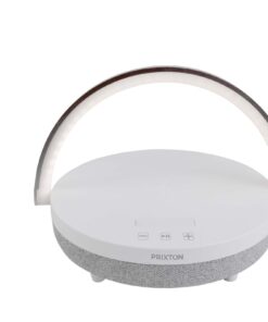 Prixton 10W 4-in-1 Bluetooth®-Lautsprecher mit LED-Licht und kabelloser Ladestation