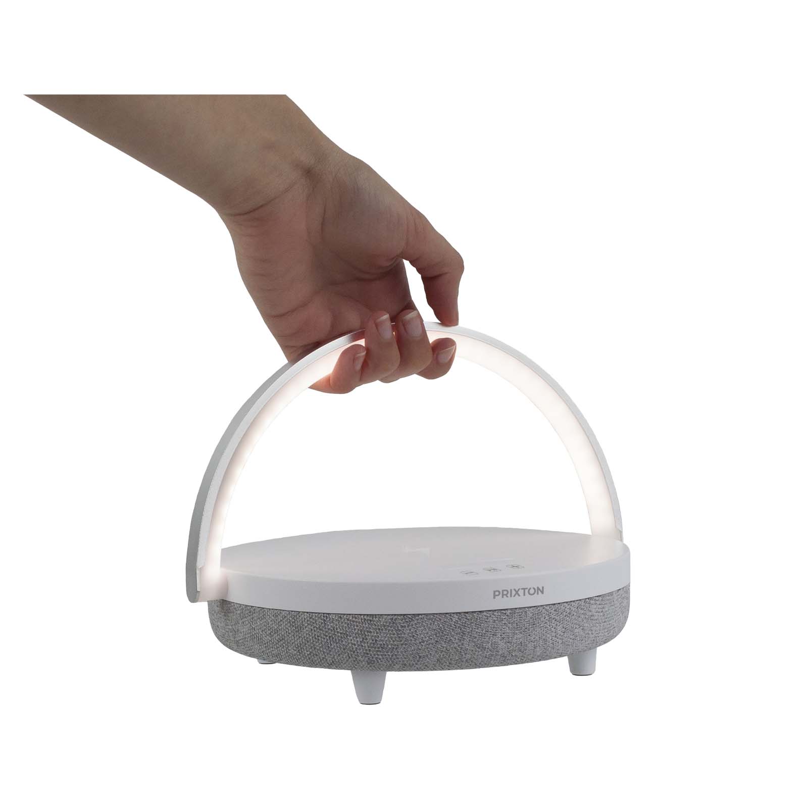 Prixton 10W 4-in-1 Bluetooth®-Lautsprecher mit LED-Licht und kabelloser Ladestation 7 Prixton 10W 4-in-1 Bluetooth®-Lautsprecher mit LED-Licht und kabelloser Ladestation – Bild 5